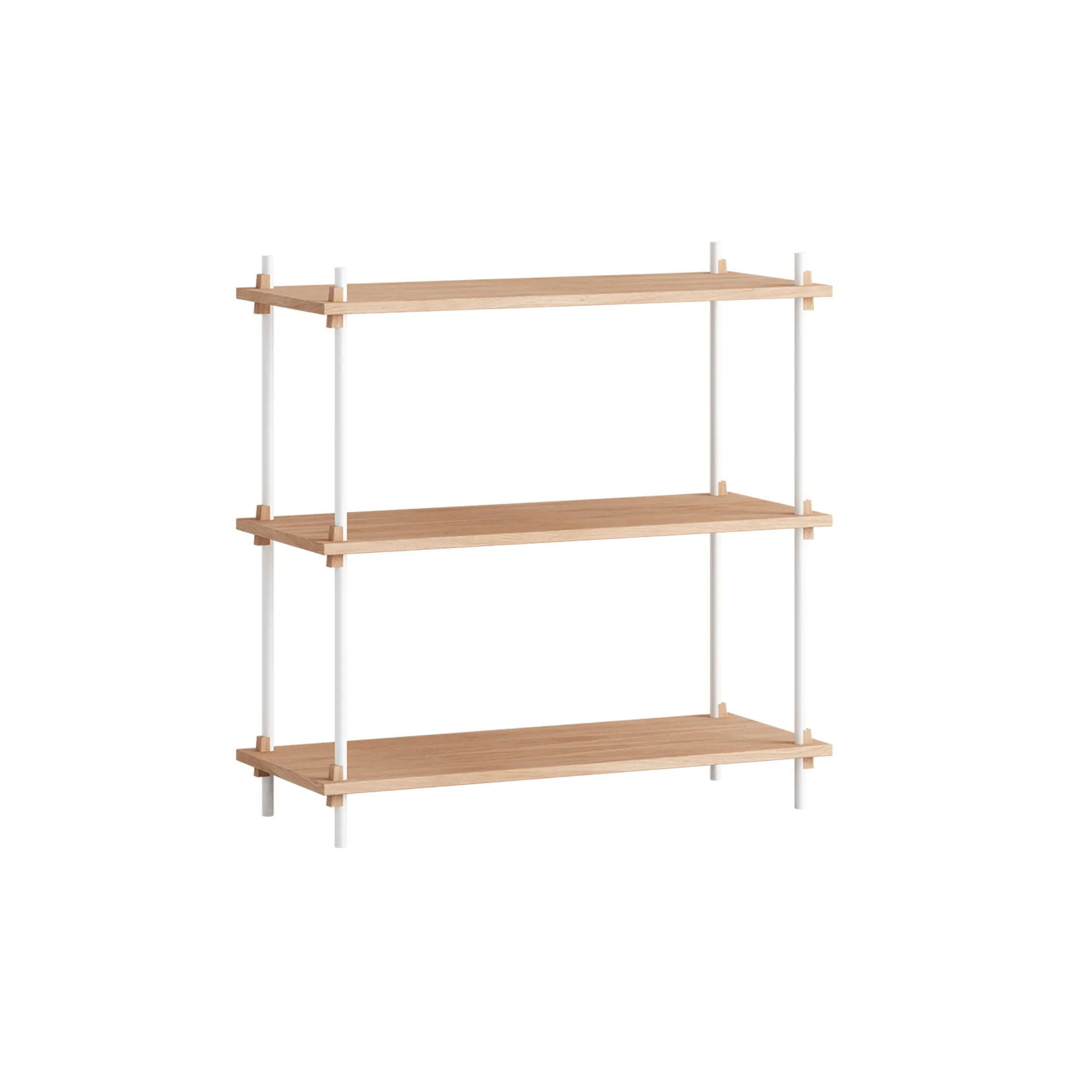 Shelving System classic plankenkast, Eiken-wit, 86x85x35 cm, S.85.1.A MOEBE