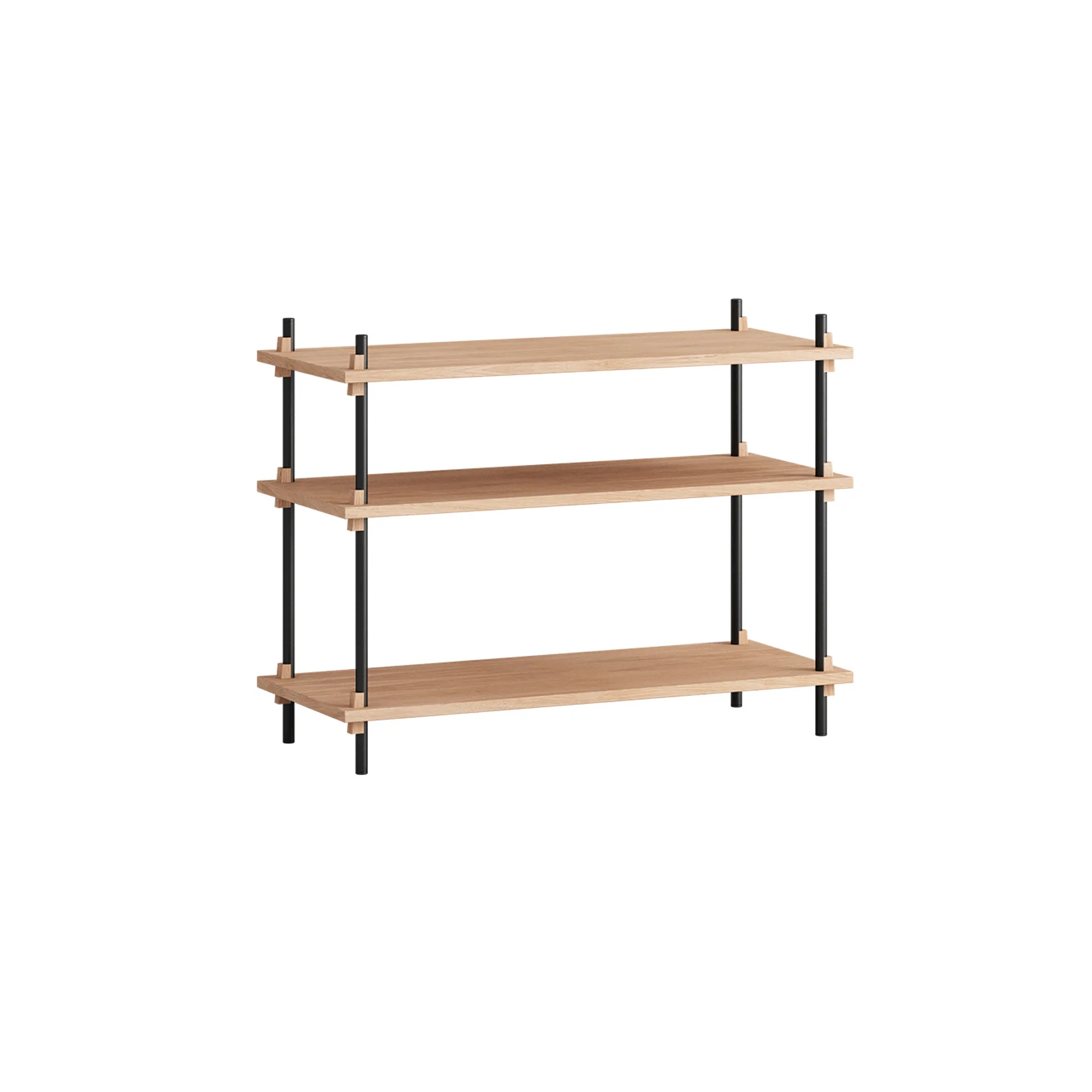 Shelving System classic plankenkast, Eiken-zwart, 86x65x35 cm, S.65.1.A MOEBE