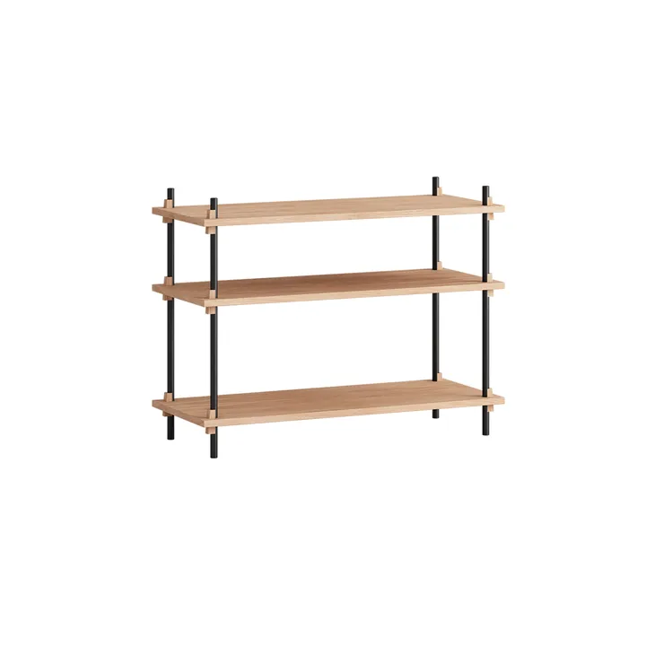Shelving System classic plankenkast - Eiken-zwart, 86x65x35 cm, S.65.1.A - MOEBE