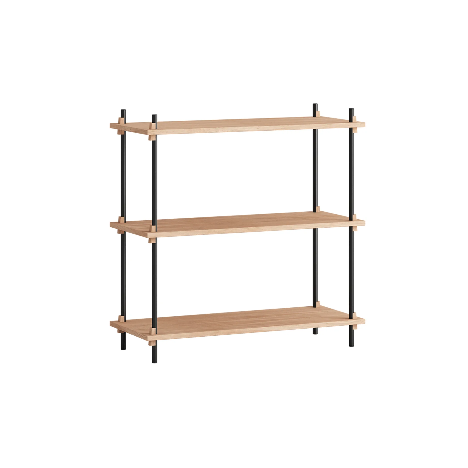Shelving System classic plankenkast, Eiken-zwart, 86x85x35 cm, S.85.1.A MOEBE