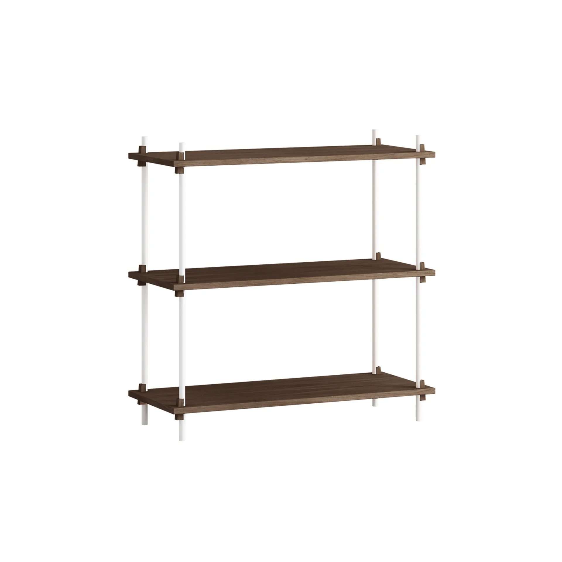 Shelving System classic plankenkast, Gerookt eiken-wit, 86x85x35 cm, S.85.1.A MOEBE