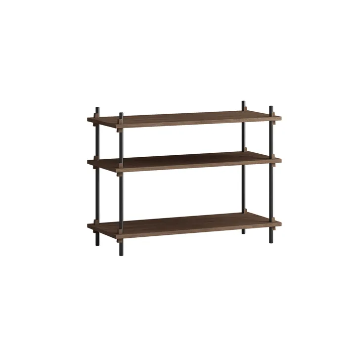 Shelving System classic plankenkast - Gerookt eiken-zwart, 86x65x35 cm, S.65.1.A - MOEBE