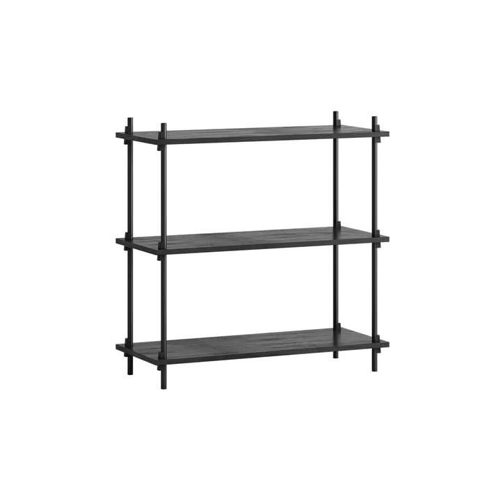 Shelving System classic plankenkast - Zwart, 86x85x35 cm, S.85.1.A - MOEBE