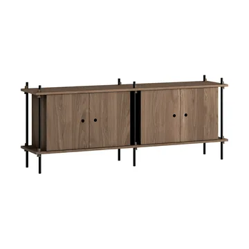 Shelving System sideboard - Gerookt eiken-zwart, 163x65x35 cm, S.65.2.D - MOEBE