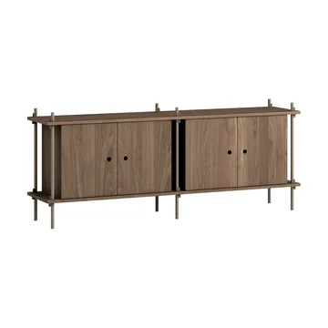 Shelving System sideboard - Gerookt eiken-zwart, 163x65x35 cm, S.65.2.D - MOEBE