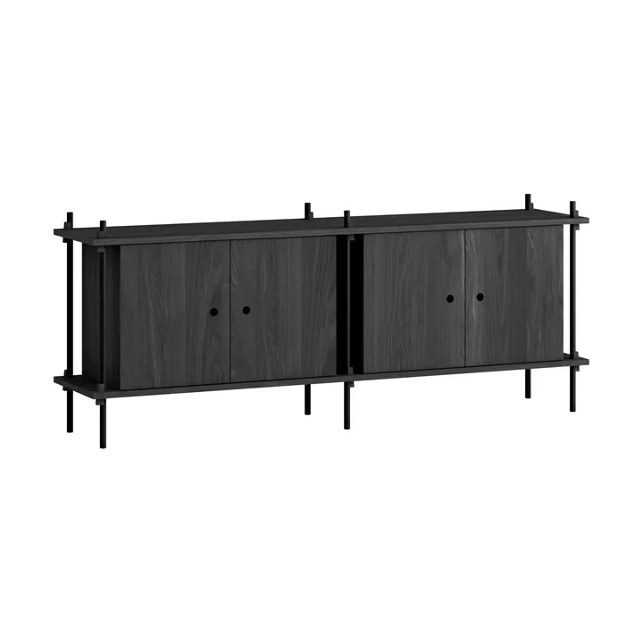 Shelving System sideboard - Zwart, 163x65x35 cm, S.65.2.D - MOEBE