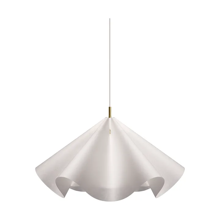 Sinuate hanglamp - White-brass, groot Ø75x40 cm - MOEBE