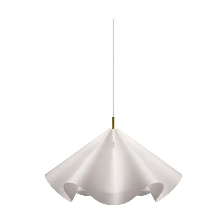 Sinuate hanglamp - White-brass, medium Ø60x30 cm - MOEBE