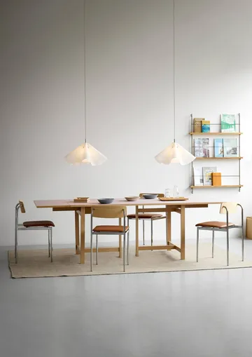 Sinuate hanglamp - White-brass, medium Ø60x30 cm - MOEBE