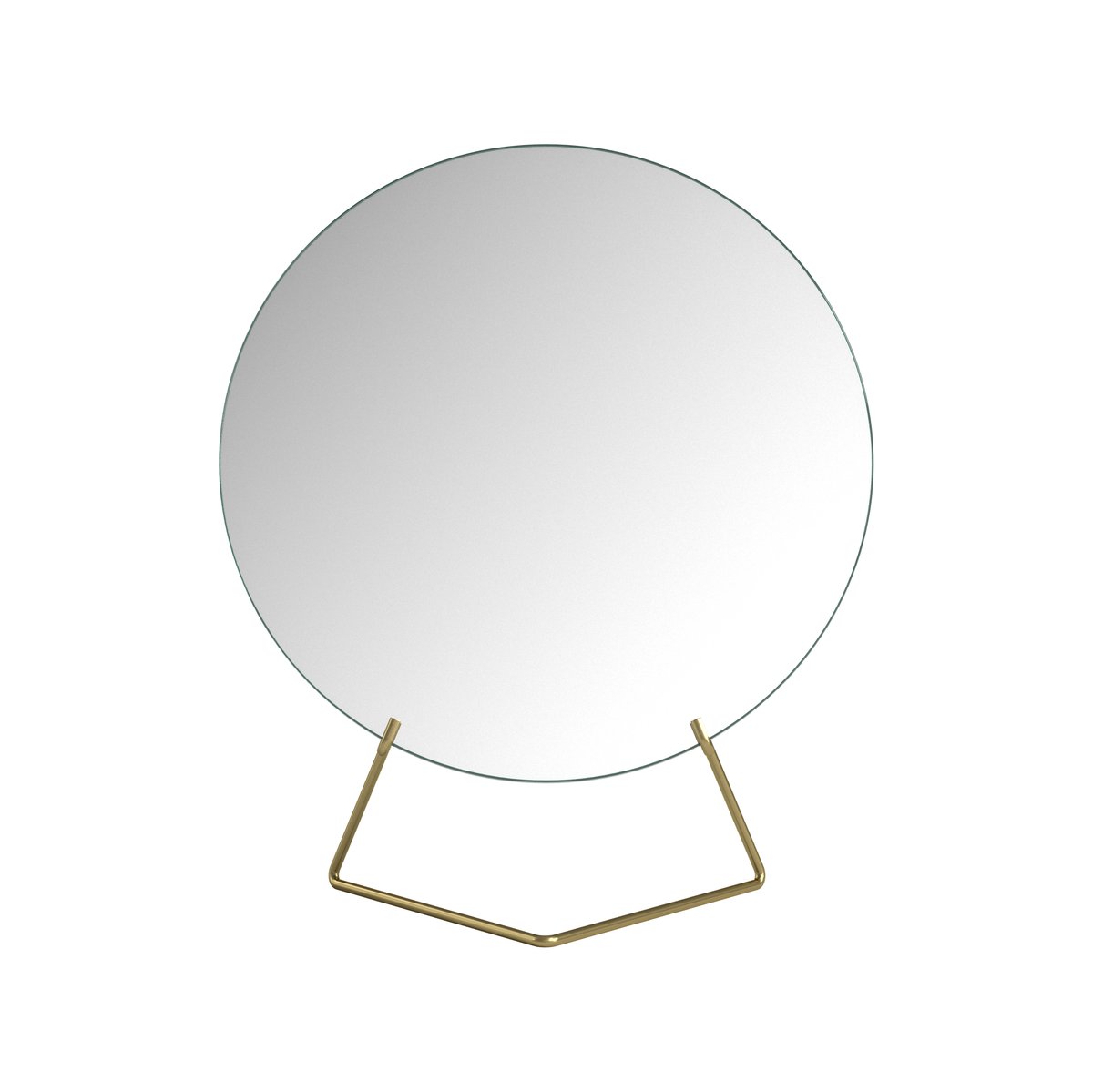 MOEBE Vloerspiegel o20 cm Brass | Scandinavisch Interieur | Tafelspiegels | Goudkleurig