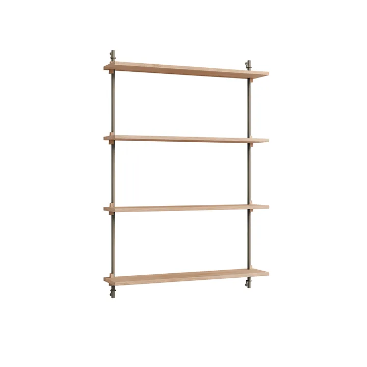 Wall Shelving wandplank - Eiken-warmgrijs, 92x115x17,5 cm, WS.115.1 - MOEBE