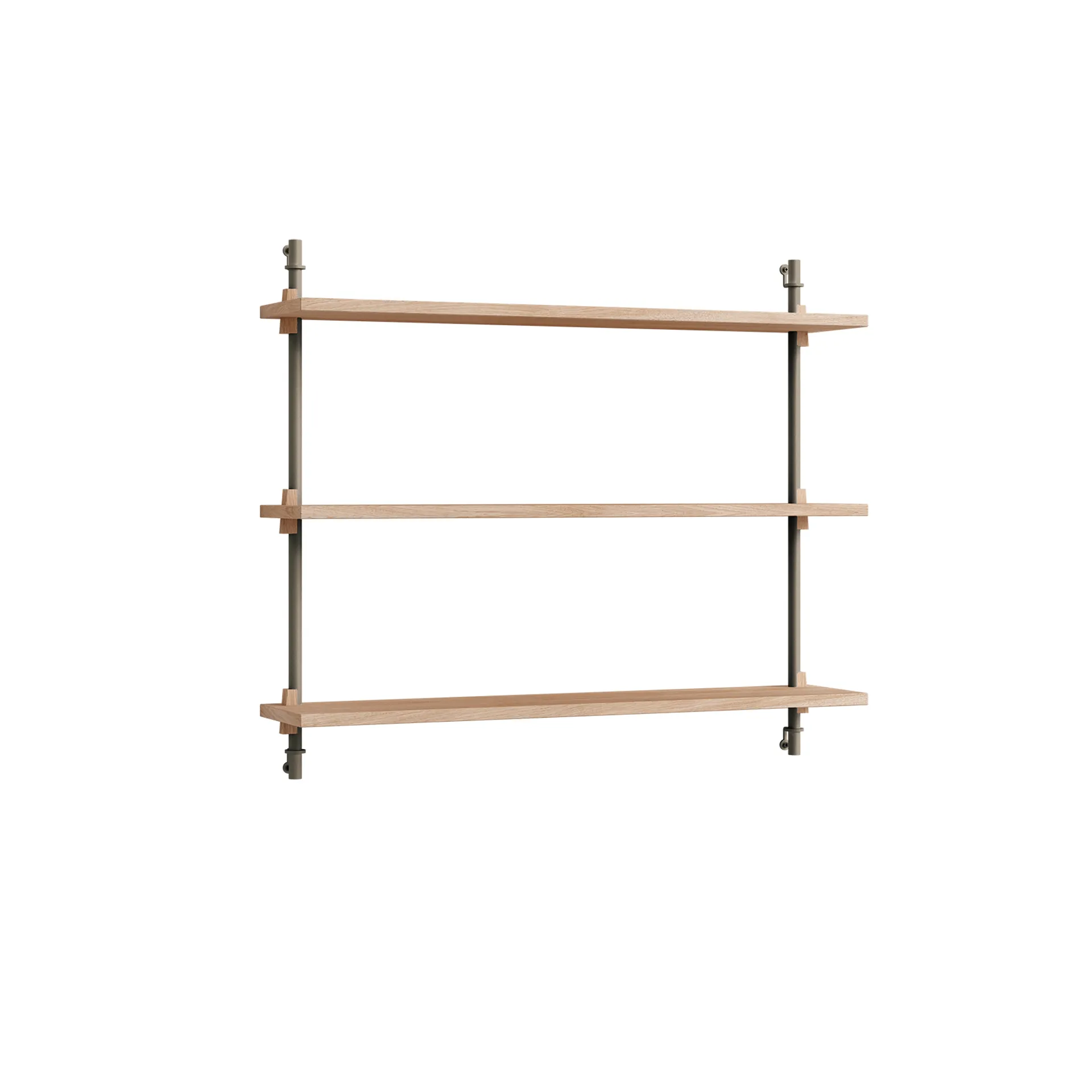 Wall Shelving wandplank, Eiken-warmgrijs, 92x65x17,5 cm, WS.65.1 MOEBE
