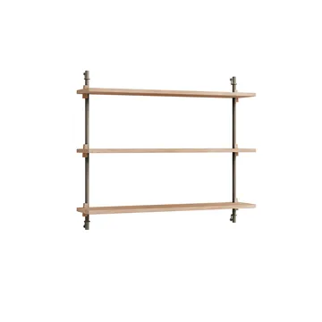 Wall Shelving wandplank - Eiken-warmgrijs, 92x65x17,5 cm, WS.65.1 - MOEBE