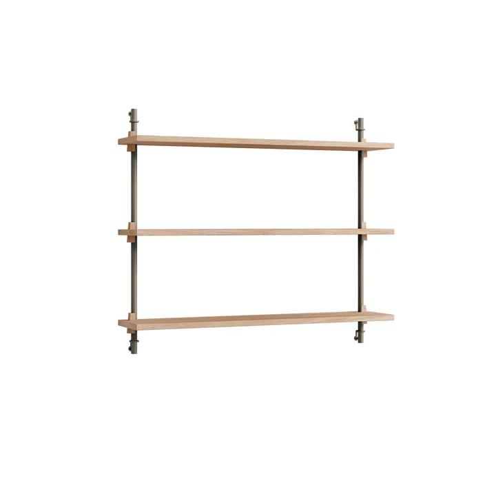 Wall Shelving wandplank - Eiken-warmgrijs, 92x65x17,5 cm, WS.65.1 - MOEBE