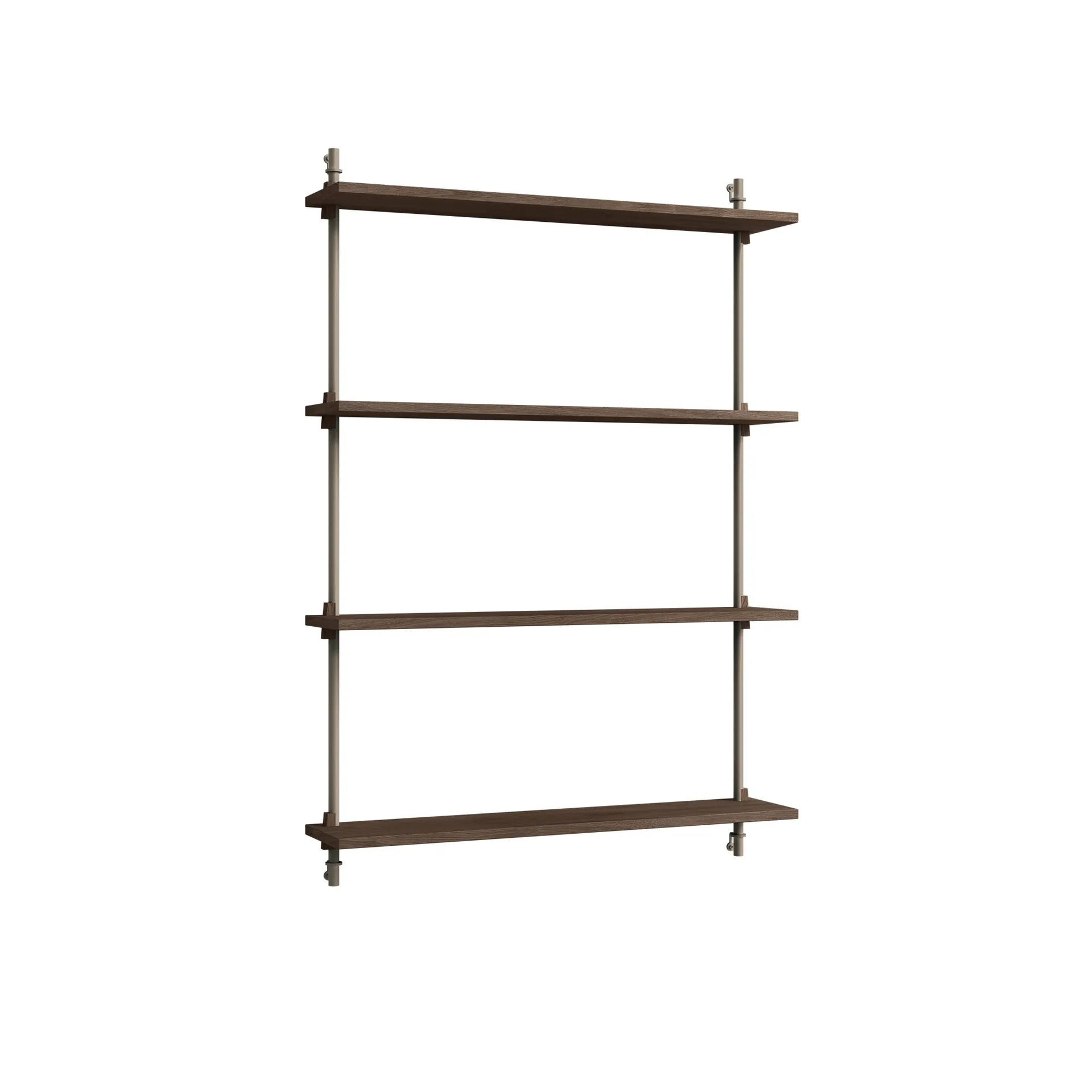 Wall Shelving wandplank, Gerookt eiken-warmgrijs, 92x115x17,5 cm, WS.115.1 MOEBE