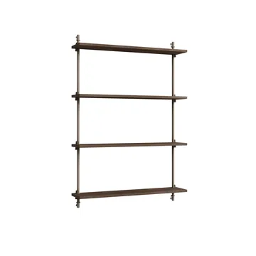 Wall Shelving wandplank - Gerookt eiken-warmgrijs, 92x115x17,5 cm, WS.115.1 - MOEBE