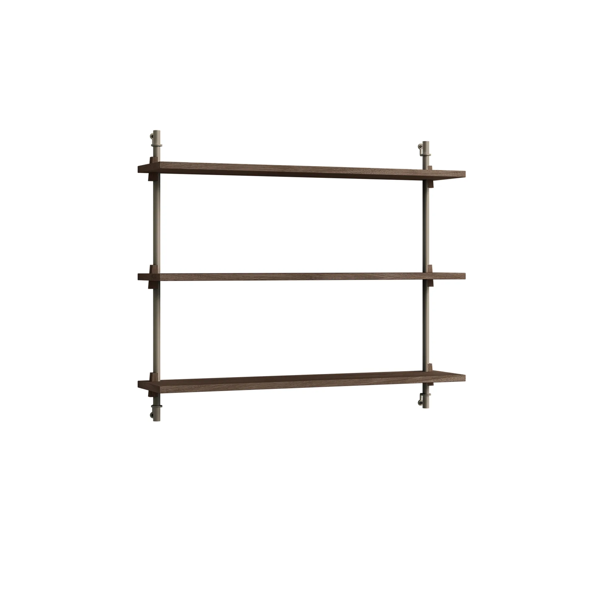 Wall Shelving wandplank, Gerookt eiken-warmgrijs, 92x65x17,5 cm, WS.65.1 MOEBE