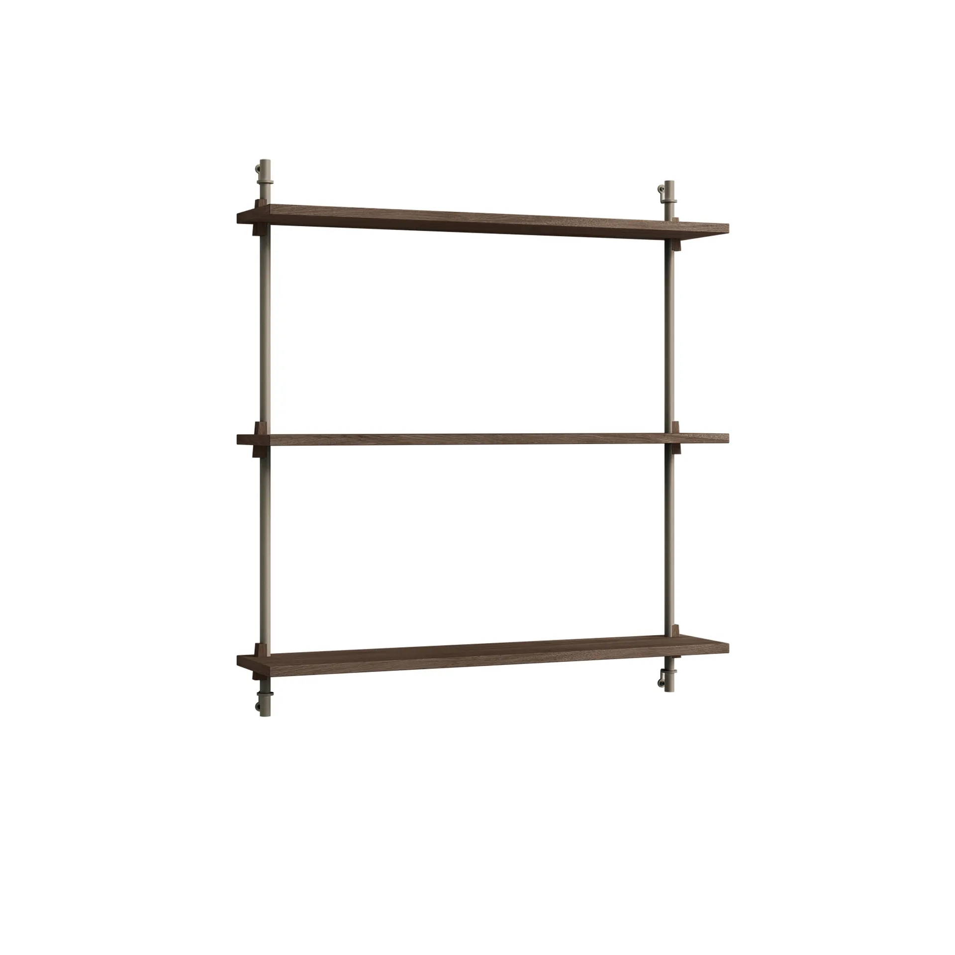 Wall Shelving wandplank, Gerookt eiken-warmgrijs, 92x85x17,5 cm, WS.85.1 MOEBE