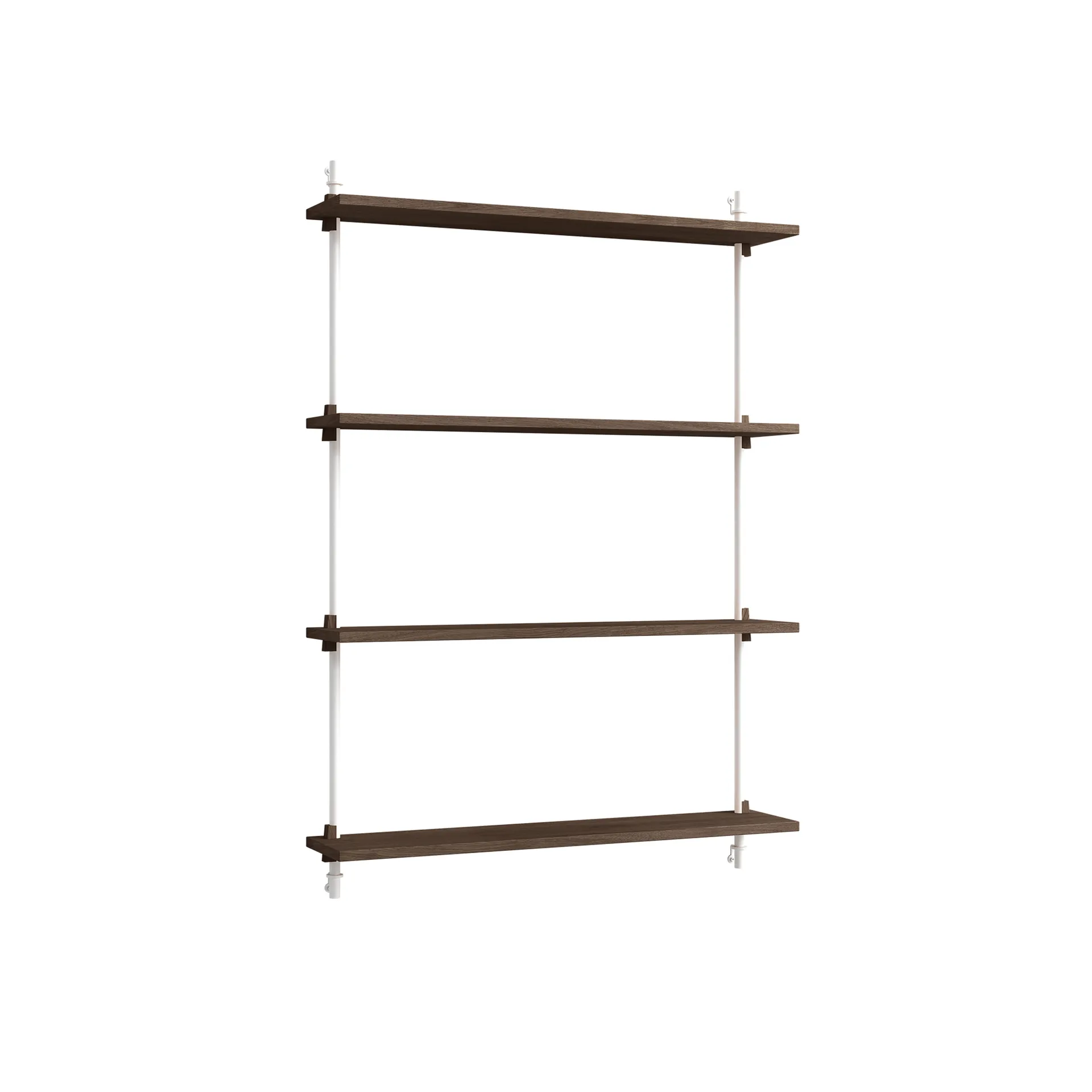 Wall Shelving wandplank, Gerookt eiken-wit, 92x115x17,5 cm, WS.115.1 MOEBE