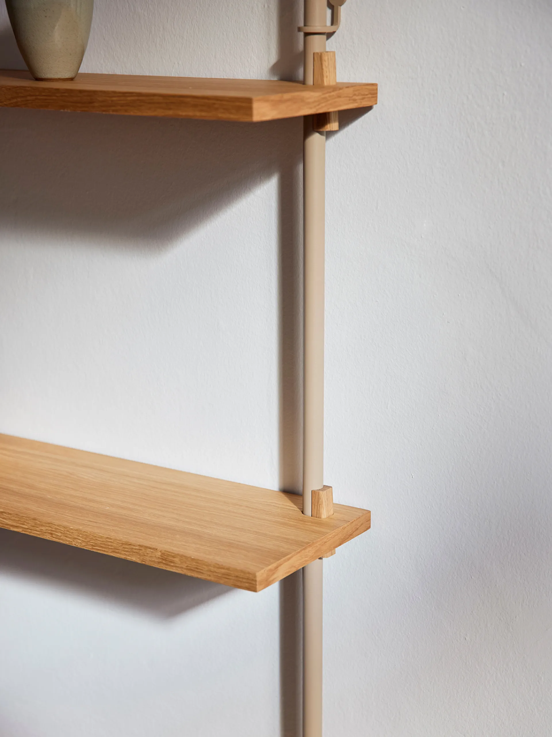 Wall Shelving wandplank, Gerookt eiken-wit, 92x115x17,5 cm, WS.115.1 MOEBE