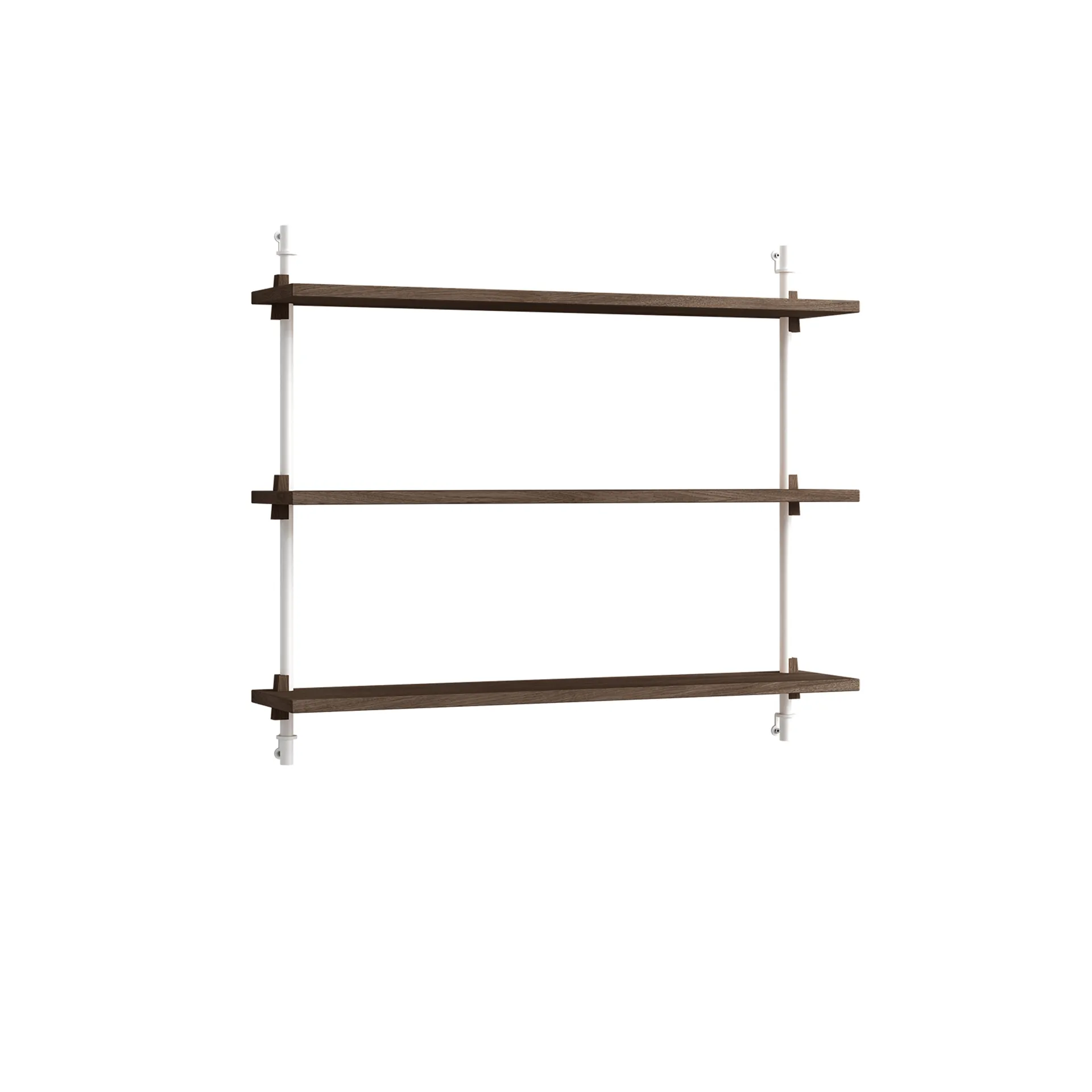 Wall Shelving wandplank, Gerookt eiken-wit, 92x65x17,5 cm, WS.65.1 MOEBE