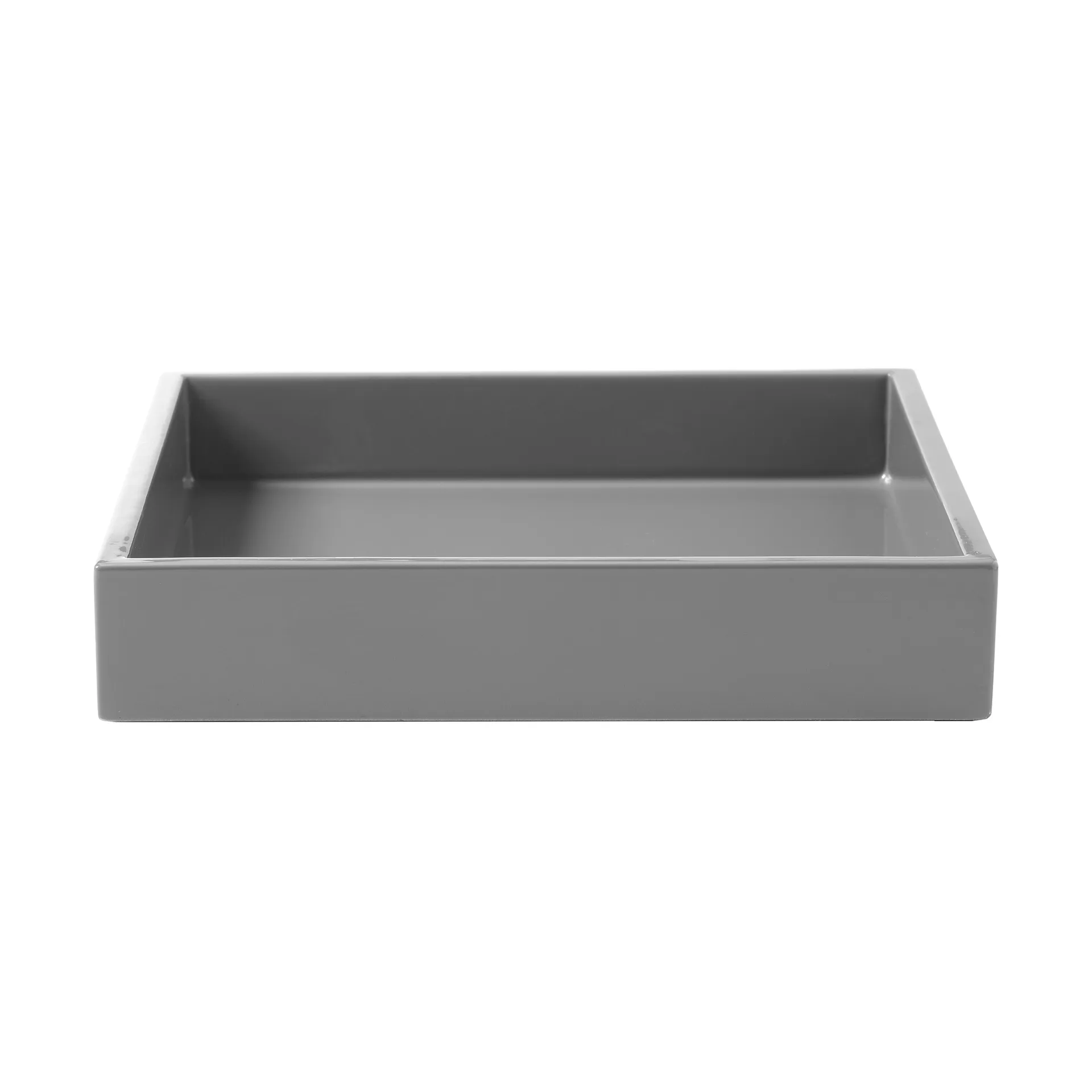 Lux gelakt decoratief dienblad 19x19x3,5 cm, Antracit Mojoo