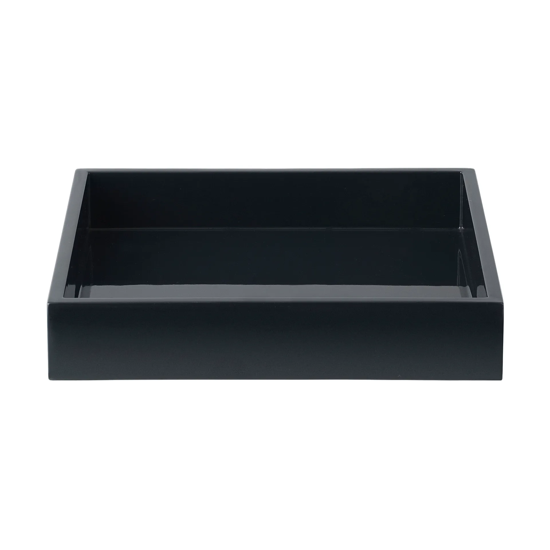 Lux gelakt decoratief dienblad 19x19x3,5 cm, Black Mojoo