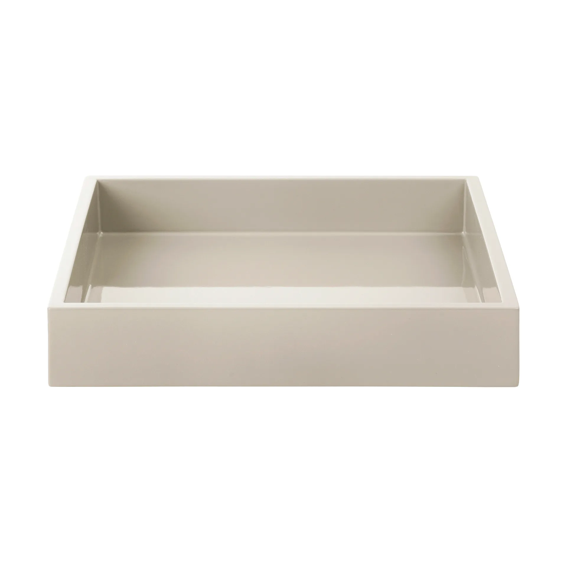 Lux gelakt decoratief dienblad 19x19x3,5 cm, Latte Mojoo