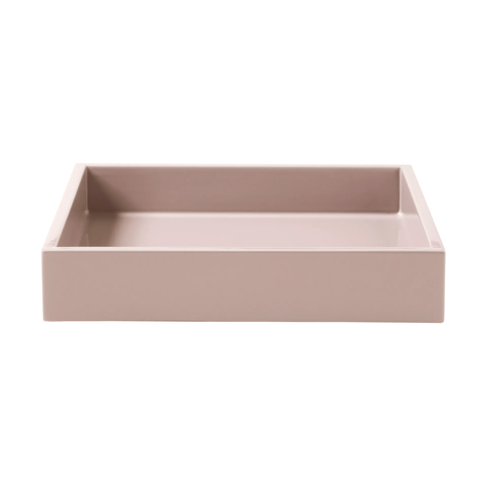 Lux gelakt decoratief dienblad 19x19x3,5 cm, Powder rose Mojoo