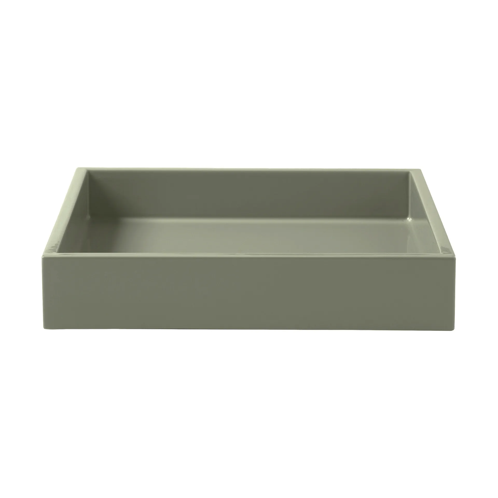 Lux gelakt decoratief dienblad 19x19x3,5 cm, Sage Mojoo
