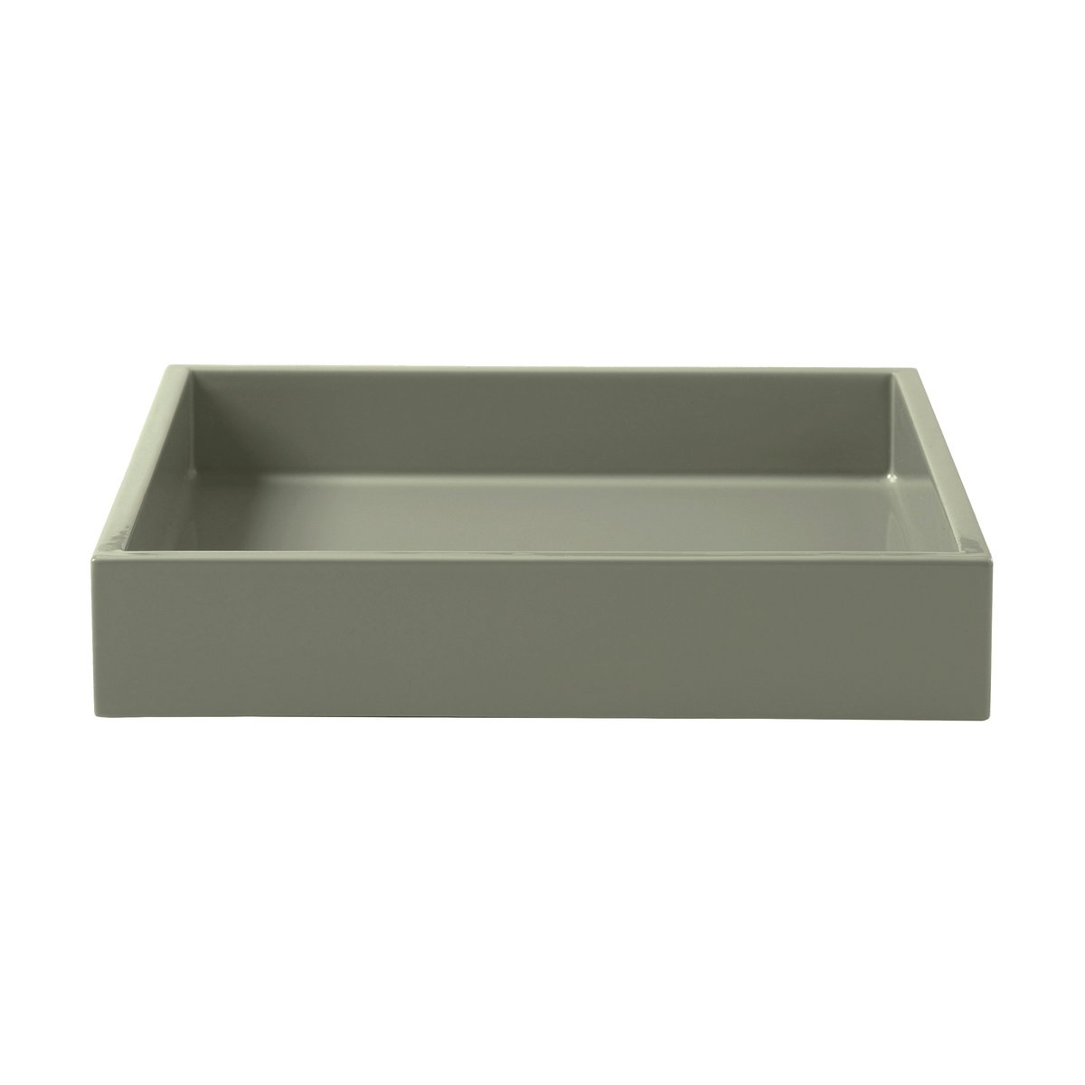 Mojoo Lux gelakt decoratief dienblad 19x19x3,5 cm Sage