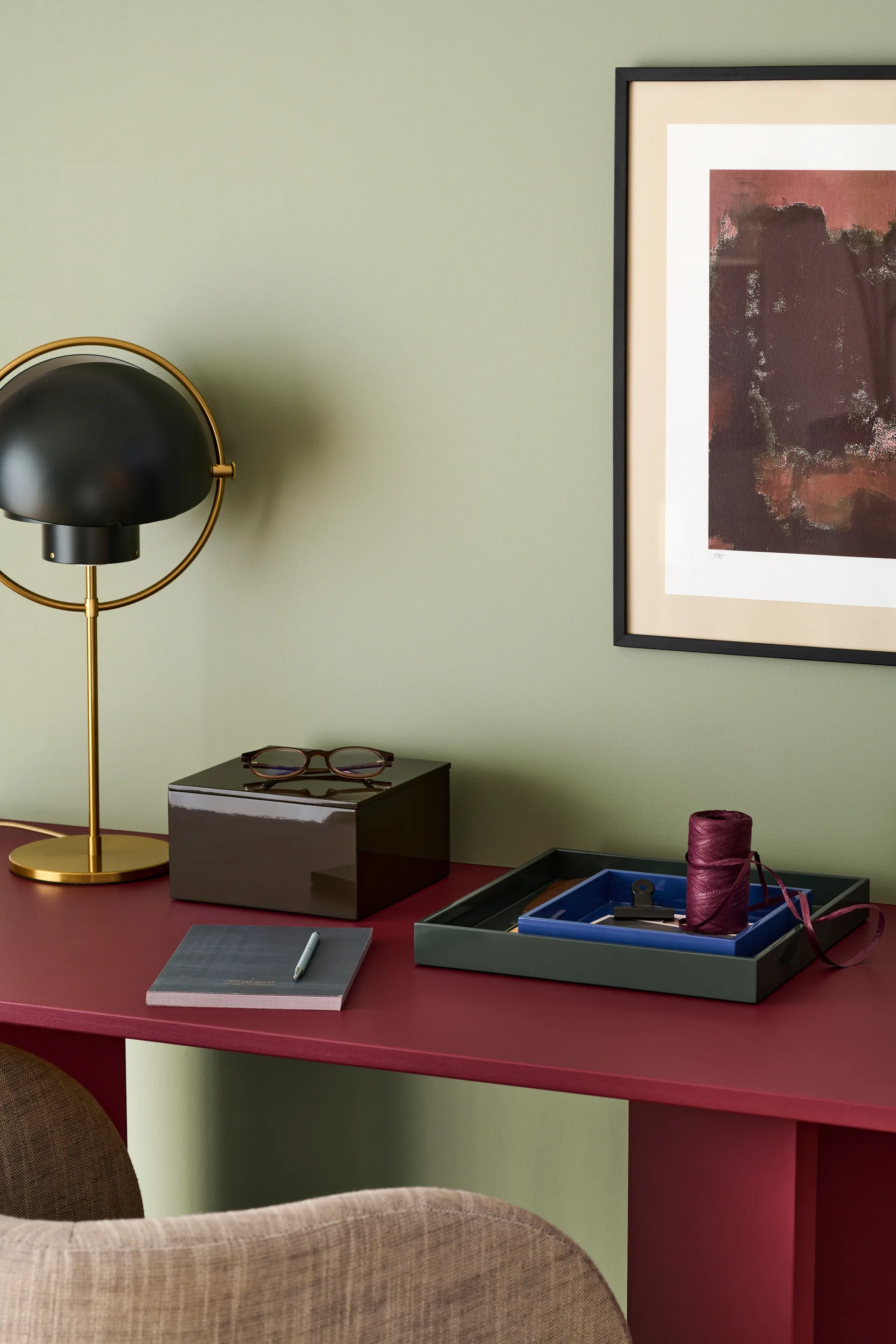 Lux gelakt decoratief dienblad 19x19x3,5 cm, Ultramarin Mojoo