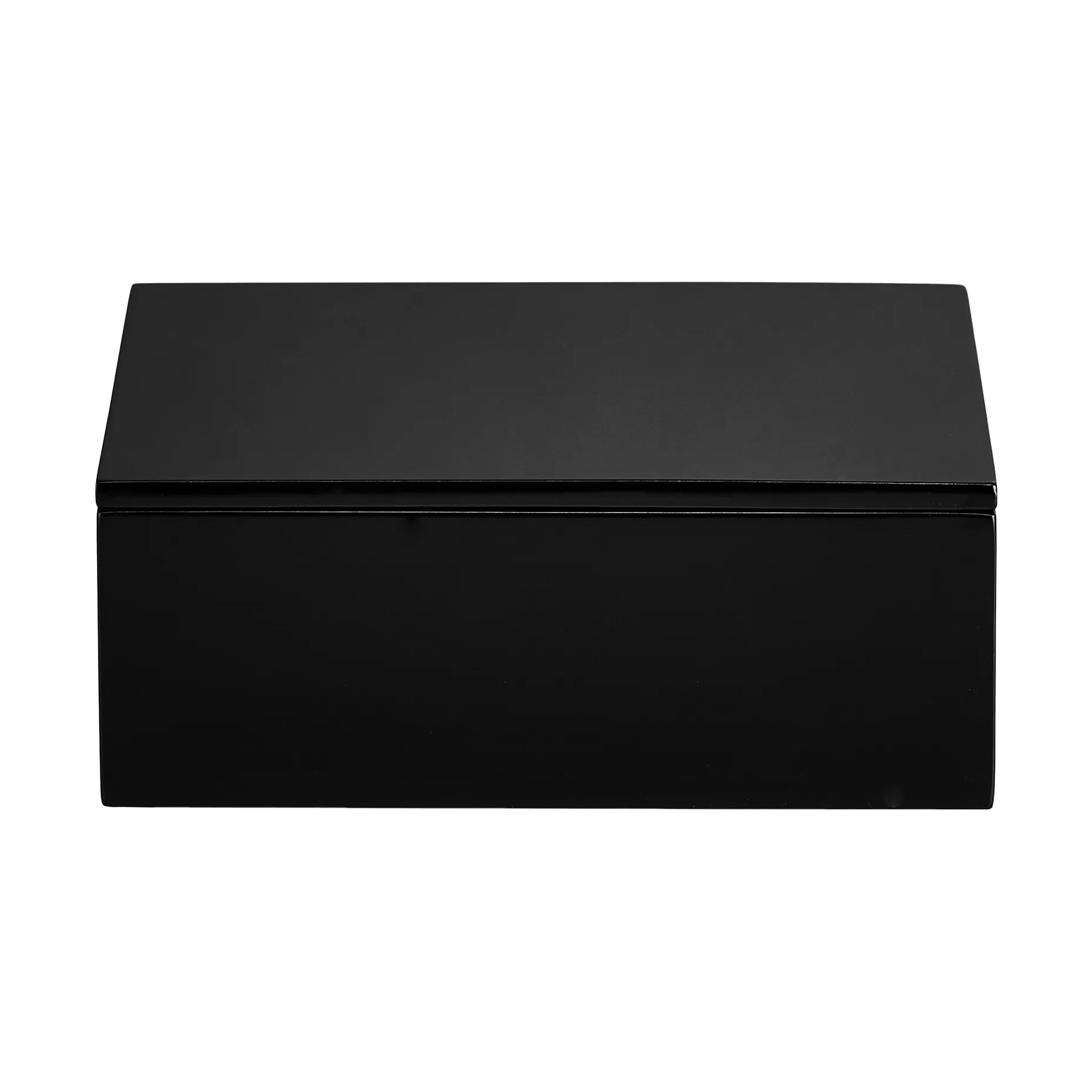 Lux gelakte opbergdoos 19x19x7 cm, Black Mojoo