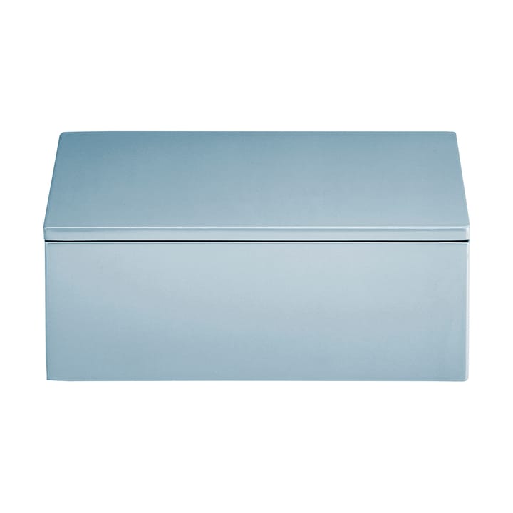 Lux gelakte opbergdoos 19x19x7 cm - Powder blue - Mojoo