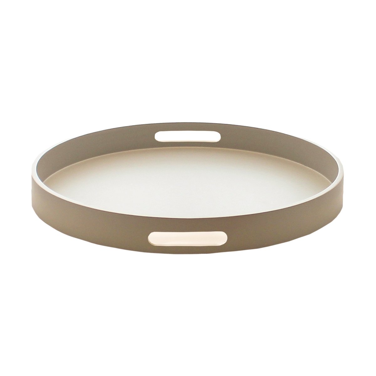Mojoo Matt gelakt dienblad o40x4 cm Fawn | Scandinavisch Interieur | Dienbladen | Grijs