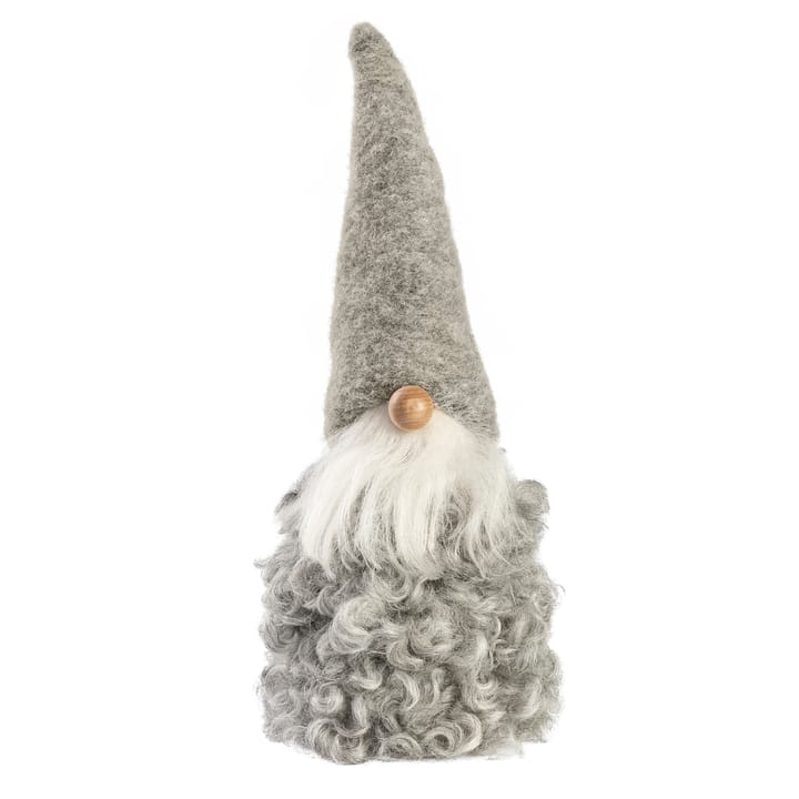 Kerstman wol groot - grijze muts met baard - Monikas Väv & Konst