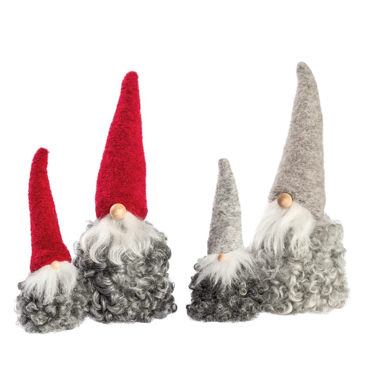 Kerstman wol groot - rode muts met baard - Monikas Väv & Konst