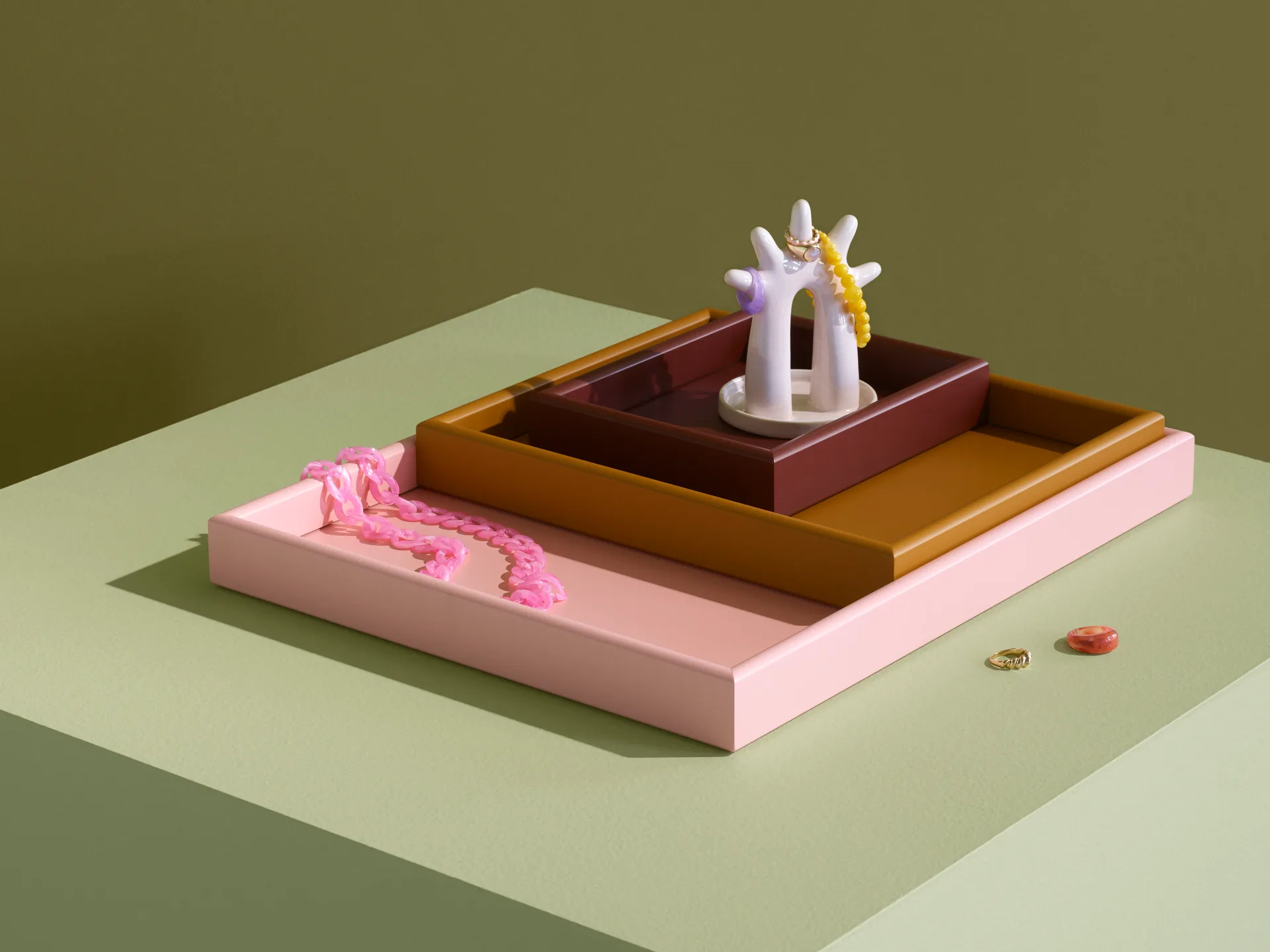 Arrange dienblad medium 27,3x32,6 cm, Amber Montana