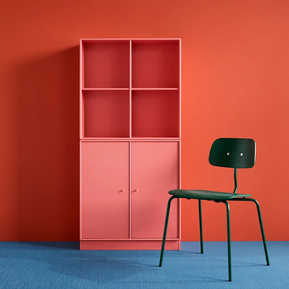 Kevi 2060 stoel, snow gelakt onderstel gebeitst essenhout Montana