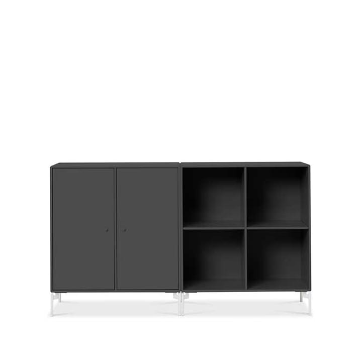 Pair sideboard - anthracite 04, witgelakte poten - Montana