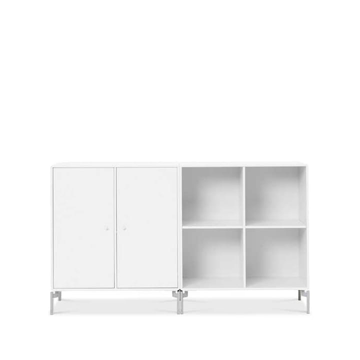 Pair sideboard - new white 101, verchroomde poten - Montana