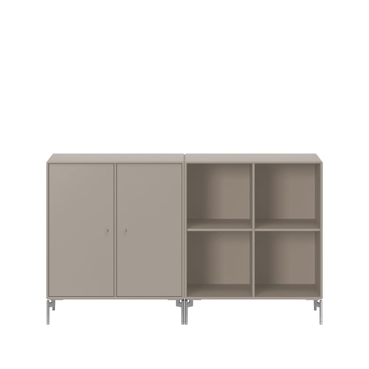 Pair sideboard - truffle 141, verchroomde poten - Montana