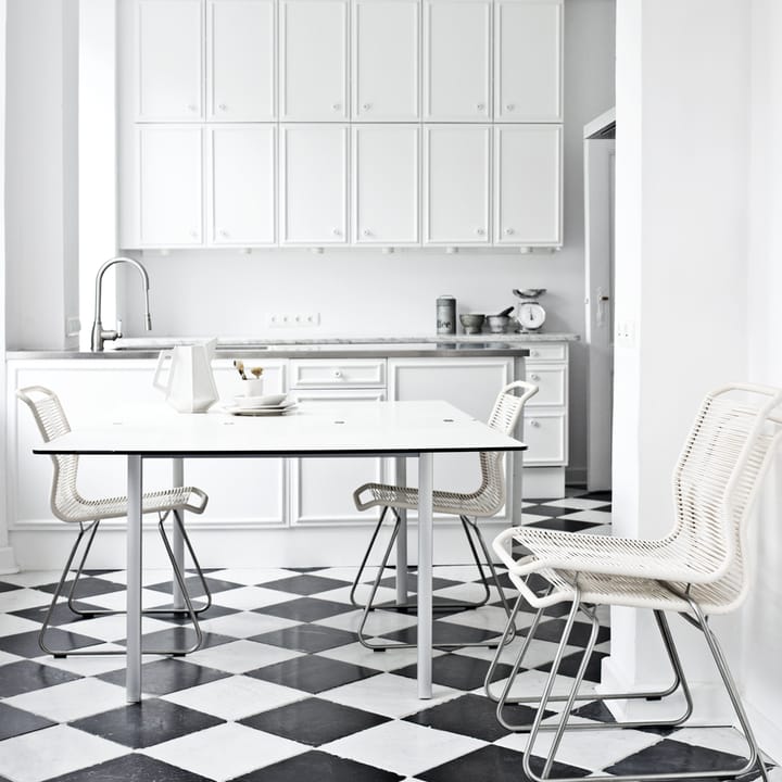 Panton One stoel, black, roestvrij staal Montana