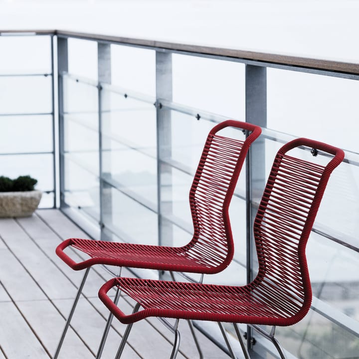 Panton One stoel, black, roestvrij staal Montana