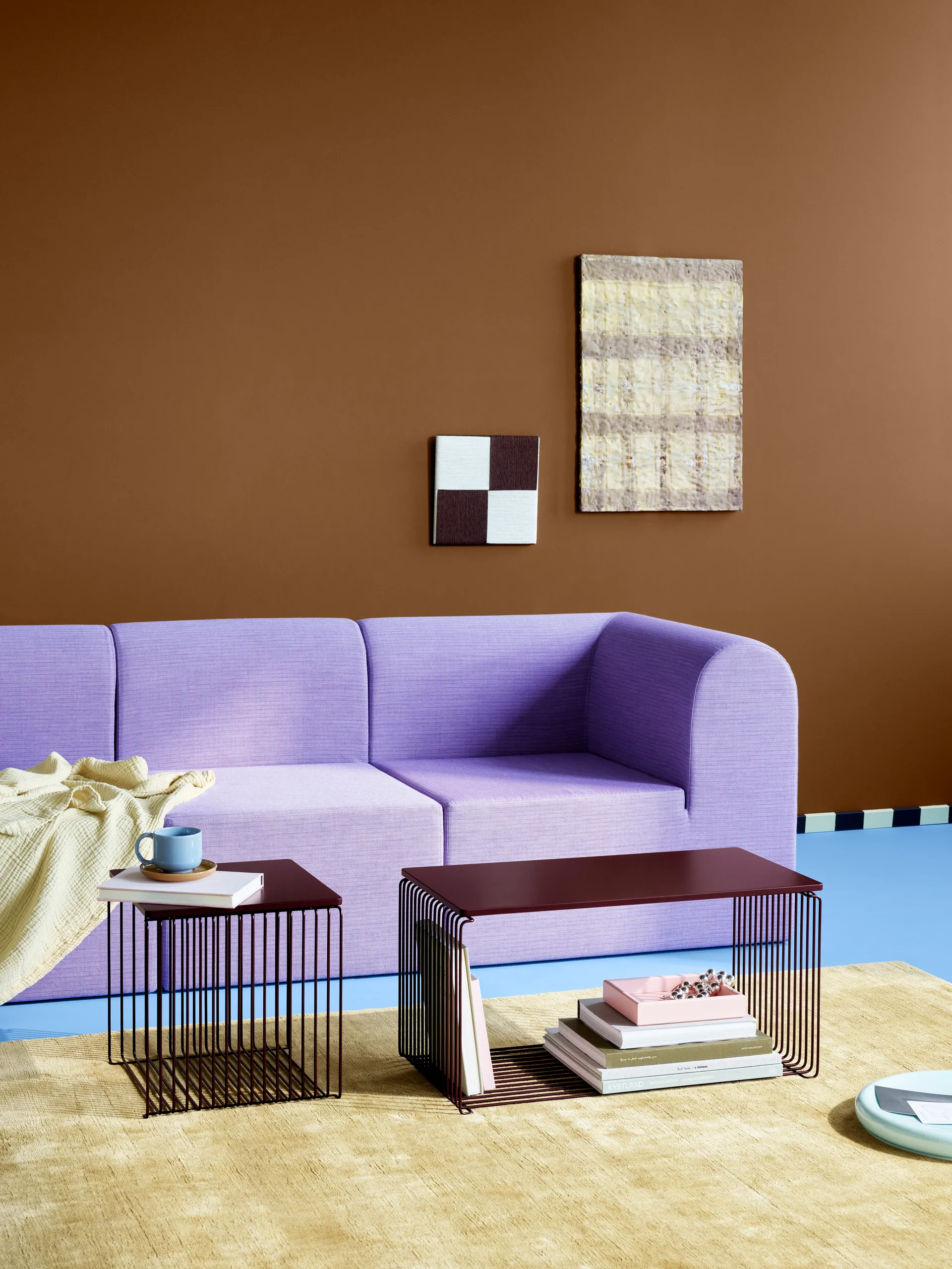 Panton Wire bovenblad 70,1x34,8 cm, Black red Montana