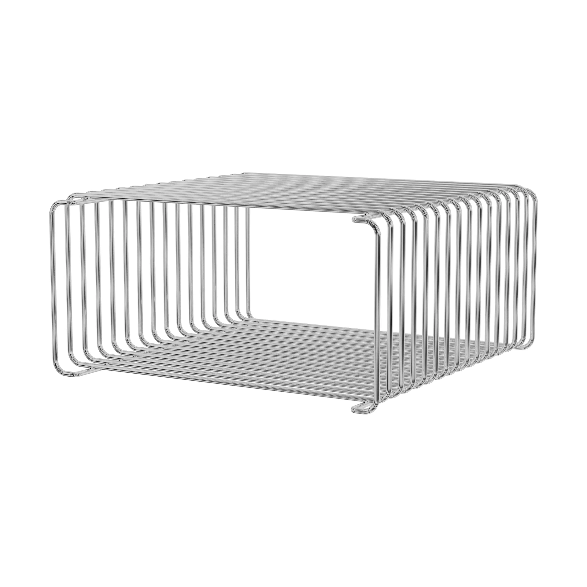 Panton Wire Half Height plank 34,8x17,2x34,8 cm, Chrome Montana
