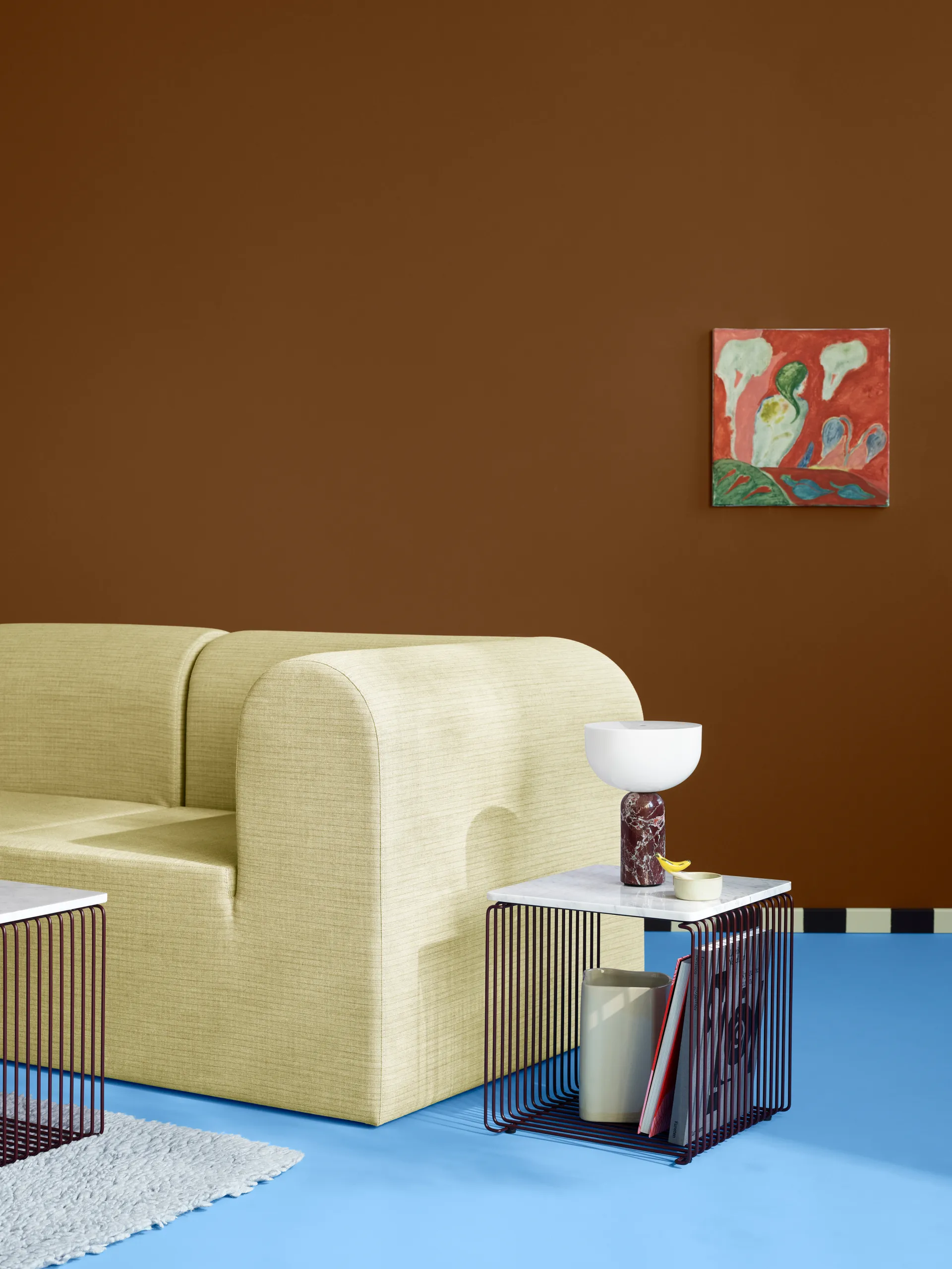 Panton Wire Single plank 34,8x34,8x34,8 cm, Black red Montana