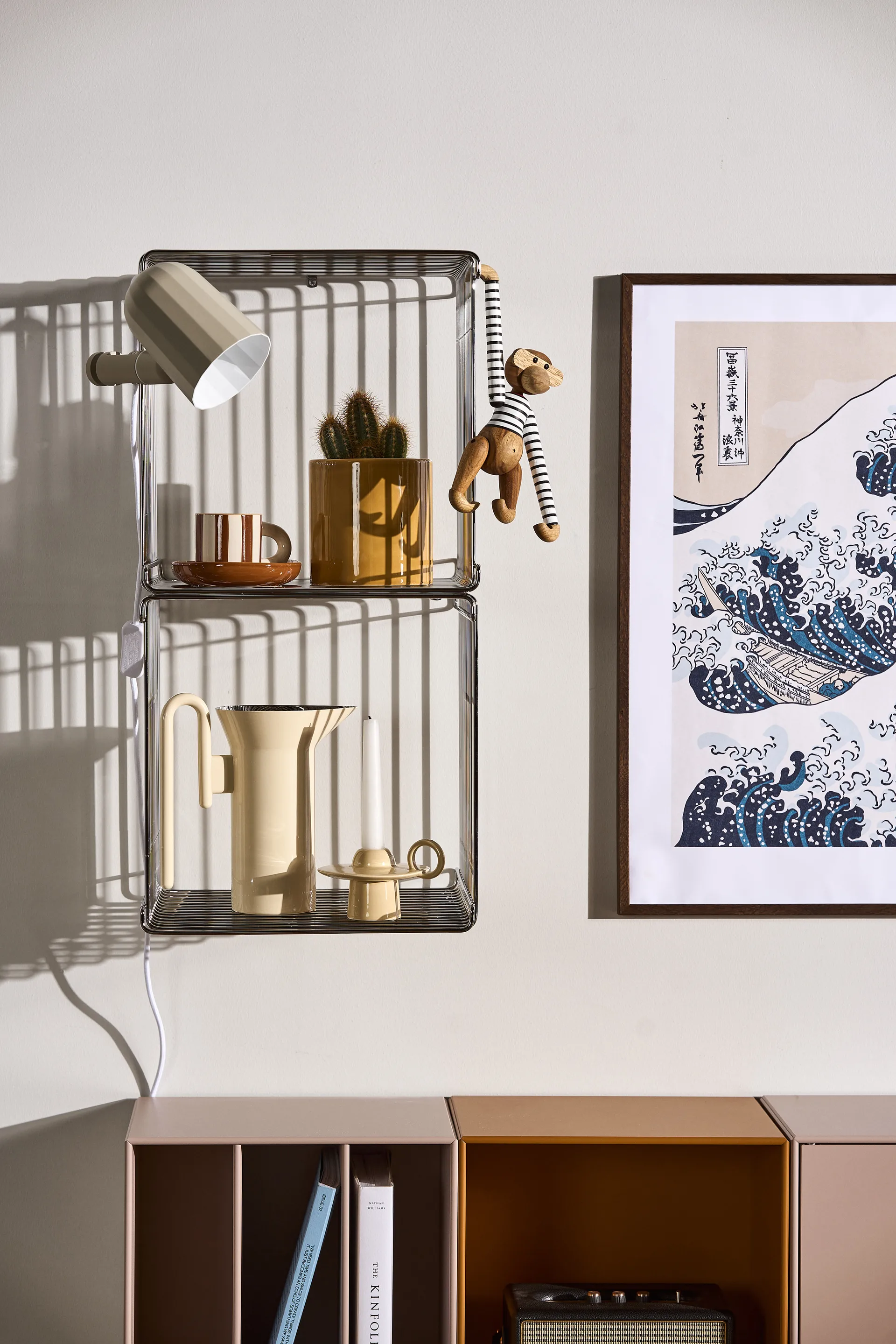 Panton Wire Single plank 34,8x34,8x34,8 cm, Chrome Montana