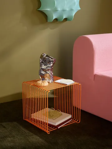 Panton Wire Single plank 34,8x34,8x34,8 cm - Tangerine - Montana