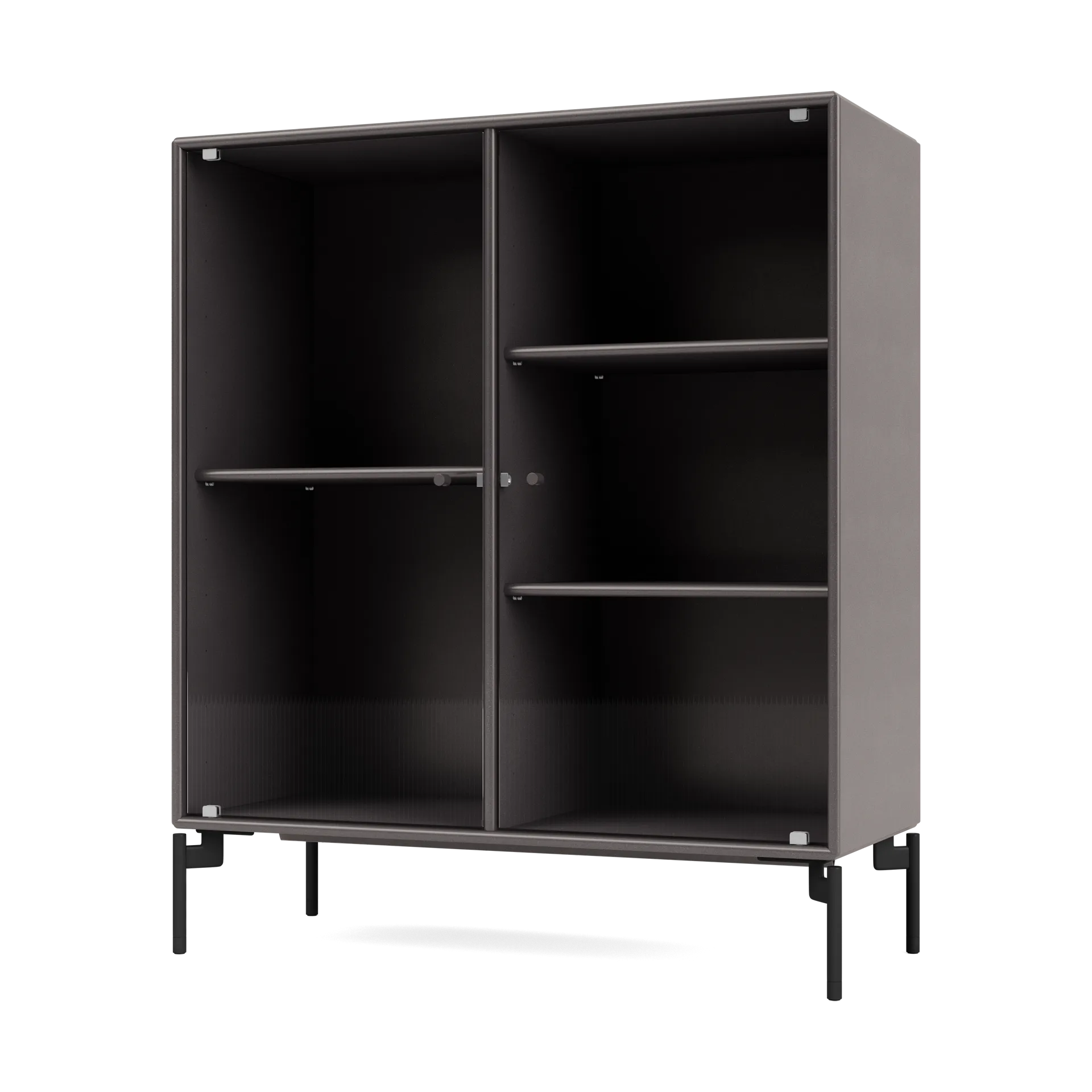 Ripple II vitrinekast 69,6x82,2x30 cm, Coffeepoten black Montana